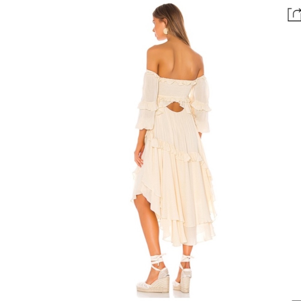 ๐โจ SPELL Clementine Cream Off-Shoulder Dress - Picture 7 of 8